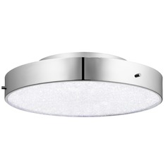 Crystal Moon 15.75-Inch LED Flush Mount in Chrome by Elan Lighting