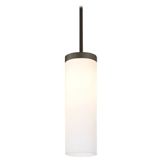 Besa Lighting Friz Bronze Mini-Pendant Light with Cylindrical Shade