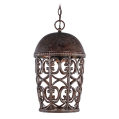 Outdoor Hanging Light in Burnt Umber Finish