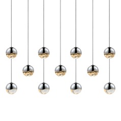 Grapes Polished Chrome LED Multi-Light Pendant by Sonneman Lighting