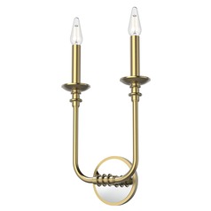 PeAbody Vintage Brass Sconce by Alora Lighting