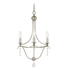 Crystorama Lighting Metro Antique Silver Mini-Chandelier