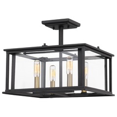 Citadel Earth Black Semi-Flush by Quoizel Lighting