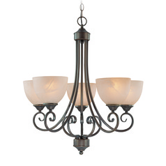Raleigh 24.25-Inch Old Bronze Chandelier by Craftmade Lighting