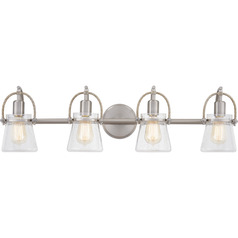 Stafford Bathroom Light in Brushed Nickel by Quoizel Lighting