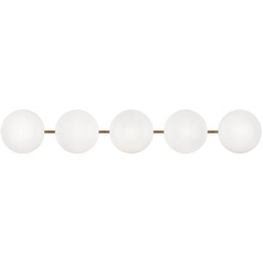 Pearlesque Aged Gold Brass LED Sconce by Matteo Lighting