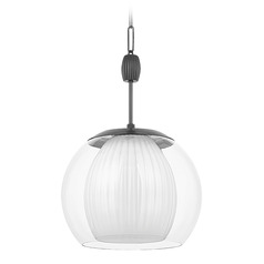 Hudson Valley Lighting Clementon Distressed Bronze LED Pendant Light with Bowl / Dome Shade
