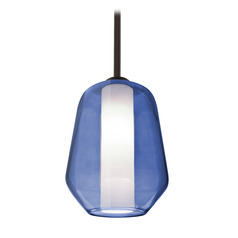 Besa Lighting Link Bronze Mini-Pendant Light with Bowl / Dome Shade