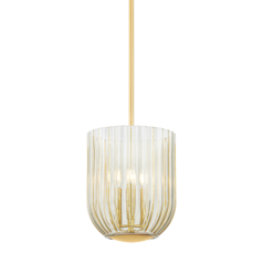 Cece 11-Inch Lantern in Aged Brass by Mitzi by Hudson Valley