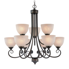 Raleigh 31-Inch Old Bronze Chandelier by Craftmade Lighting
