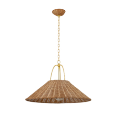 Davida 30-Inch Pendant in Aged Brass by Mitzi by Hudson Valley 