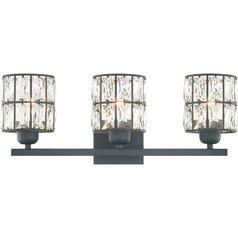 Gibson 21.25-Inch Vanity Light in Matte Black by Quoizel Lighting