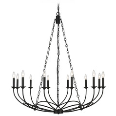 Arabella Matte Black Chandelier by Z-Lite