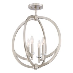 Orion Brushed Nickel Semi-Flush by Quoizel Lighting