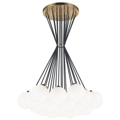 The Bougie Aged Gold Multi-Light Pendant by Matteo Lighting