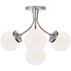 Kate Spade New York Prescott Semi-Flush in Nickel by Visual Comfort Signature