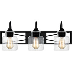 Bartley Bathroom Light in Matte Black by Quoizel Lighting