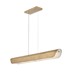 Arco Linear Chandelier in Heritage Brass by Fredrick Ramond
