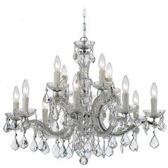 Crystorama Lighting Maria Theresa Polished Chrome Crystal Chandelier