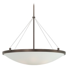 Suspended Pendant in Copper Bronze Patina by George Kovacs