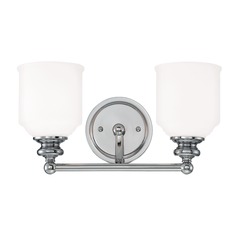 Melrose 14.50-Inch Polished Chrome Bathroom Light by Savoy House