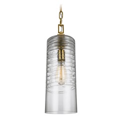 Elmore Mini Pendant in Burnished Brass by Visual Comfort Studio