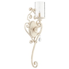 Seeded Glass Sconce White by Quorum Lighting