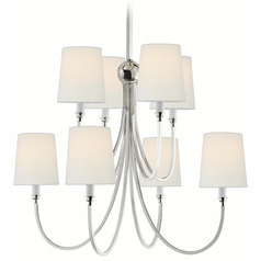 Visual Comfort Signature Collection Thomas O'brien Reed Polished Nickel Chandelier