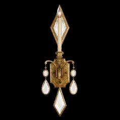 Fine Art Lamps Encased Gems Gold Leaf Sconce