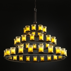 Veneto Luce Collection Dark Bronze Chandelier by Justice Design Group