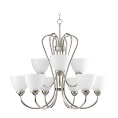 Heart 29.81-Inch Chandelier in Brushed Nickel by Progress Lighting