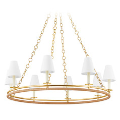 Hudson Valley Lighting Swanton Aged Brass LED Chandelier
