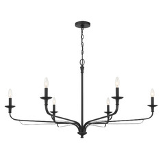 Velena 6-Light Chandelier in Dark Matte Black by Minka Lavery