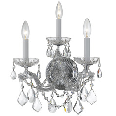 Crystorama Lighting Maria Theresa Polished Chrome Sconce