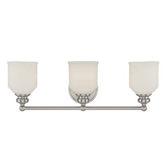 Melrose 24-Inch Satin Nickel Bathroom Light by Savoy House