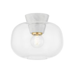 Ariella Flush Mount in Aged Brass by Mitzi by Hudson Valley