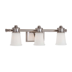 Bathroom Light with Clear Glass in Polished Nickel by Minka Lavery