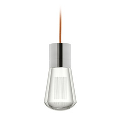 Alva LED 3000K Mini Pendant in Nickel by Visual Comfort Modern