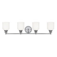 Melrose 33.50-Inch Polished Chrome Bathroom Light by Savoy House