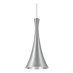Besa Lighting Rondo Satin Nickel Mini-Pendant Light with Urn Shade
