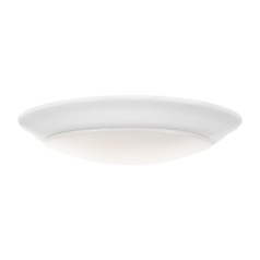 4-Inch LED Low Profile White Flush Mount Light 2700K 800LM