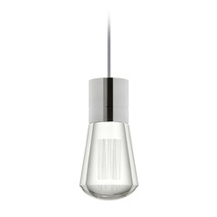 Alva LED 3000K Mini Pendant in Nickel by Visual Comfort Modern