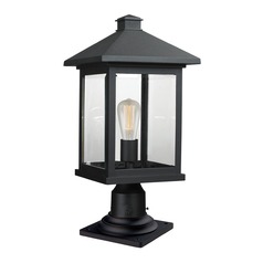 Portland Black Post Light by Z-Lite