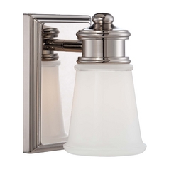 Sconce Wall Light with Clear Glass in Polished Nickel by Minka Lavery