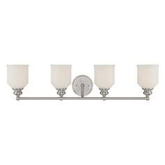 Melrose 33.50-Inch Satin Nickel Bathroom Light by Savoy House