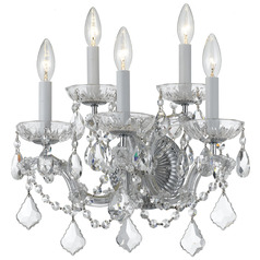 Crystorama Lighting Maria Theresa Polished Chrome Sconce