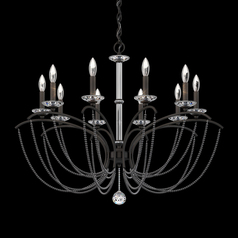 Priscilla Black Chandelier by Schonbek Lighting