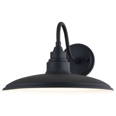 Vaxcel Lighting Tucson Textured Black & Glossy White LED Barn Light