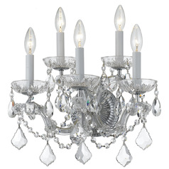 Crystorama Lighting Maria Theresa Polished Chrome Sconce