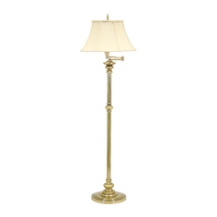 Club Adjustable Floor Lamp in Antique Brass by House of Troy Lighting